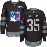 Adidas New York Rangers #35 Mike Richter Black 1917-2017 100th Anniversary Stitched NHL Jersey