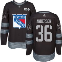 Adidas New York Rangers #36 Glenn Anderson Black 1917-2017 100th Anniversary Stitched NHL Jersey