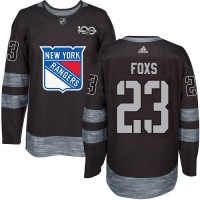 Adidas New York Rangers #23 Adam Foxs Black 1917-2017 100th Anniversary Stitched NHL Jersey