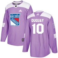 Adidas New York Rangers #10 Ron Duguay Purple Authentic Fights Cancer Stitched NHL Jersey