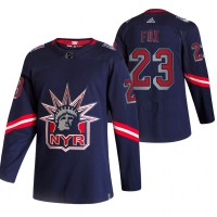 New York New York Rangers #23 Adam Fox Navy Men's Adidas 2020-21 Reverse Retro Alternate NHL Jersey
