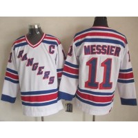 New York Rangers #11 Mark Messier White CCM Throwback Stitched NHL Jersey