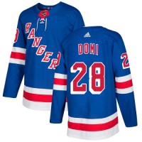 Adidas New York Rangers #28 Tie Domi Royal Blue Home Authentic Stitched NHL Jersey