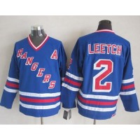 New York Rangers #2 Brian Leetch Blue CCM Heroes of Hockey Alumni Stitched NHL Jersey