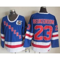 New York Rangers #23 Jeff Beukeboom Blue CCM 75TH Stitched NHL Jersey