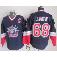 New York Rangers #68 Jaromir Jagr Navy Blue CCM Statue of Liberty Stitched NHL Jersey