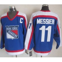 New York Rangers #11 Mark Messier Blue/White CCM Throwback Stitched NHL Jersey