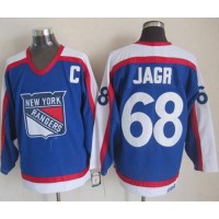 New York Rangers #68 Jaromir Jagr Blue/White CCM Throwback Stitched NHL Jersey