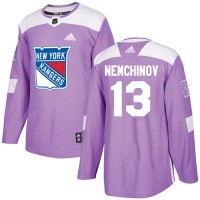 Adidas New York Rangers #13 Sergei Nemchinov Purple Authentic Fights Cancer Stitched NHL Jersey