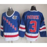 New York Rangers #3 James Patrick Blue CCM 75TH Stitched NHL Jersey