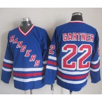 New York Rangers #22 Mike Gartner Blue CCM Heroes of Hockey Alumni Stitched NHL Jersey
