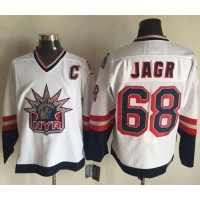 New York Rangers #68 Jaromir Jagr White CCM Statue of Liberty Stitched NHL Jersey