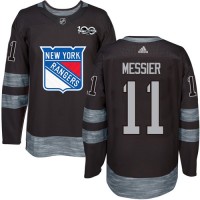 Adidas New York Rangers #11 Mark Messier Black 1917-2017 100th Anniversary Stitched NHL Jersey