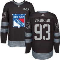 Adidas New York Rangers #93 Mika Zibanejad Black 1917-2017 100th Anniversary Stitched NHL Jersey