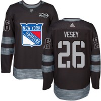 Adidas New York Rangers #26 Jimmy Vesey Black 1917-2017 100th Anniversary Stitched NHL Jersey