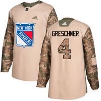 Adidas New York Rangers #4 Ron Greschner Camo Authentic 2017 Veterans Day Stitched NHL Jersey
