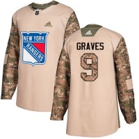 Adidas New York Rangers #9 Adam Graves Camo Authentic 2017 Veterans Day Stitched NHL Jersey