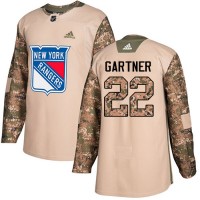 Adidas New York Rangers #22 Mike Gartner Camo Authentic 2017 Veterans Day Stitched NHL Jersey