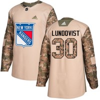 Adidas New York Rangers #30 Henrik Lundqvist Camo Authentic 2017 Veterans Day Stitched NHL Jersey