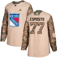 Adidas New York Rangers #77 Phil Esposito Camo Authentic 2017 Veterans Day Stitched NHL Jersey