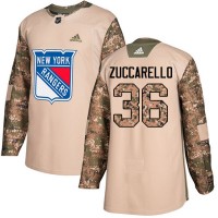 Adidas New York Rangers #36 Mats Zuccarello Camo Authentic 2017 Veterans Day Stitched NHL Jersey