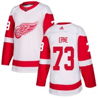 Adidas Detroit Red Wings #73 Adam Erne White Road Authentic Stitched NHL Jersey