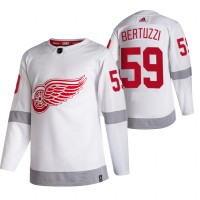 Detroit Detroit Red Wings #59 Tyler Bertuzzi White Men's Adidas 2020-21 Reverse Retro Alternate NHL Jersey