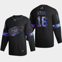 Detroit Detroit Red Wings #18 Marc Staal Men's Nike Iridescent Holographic Collection NHL Jersey - Black