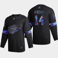 Detroit Detroit Red Wings #14 Robby Fabbri Men's Nike Iridescent Holographic Collection NHL Jersey - Black