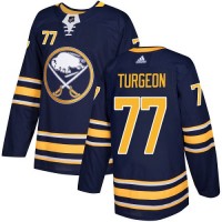 Adidas Buffalo Sabres #77 Pierre Turgeon Navy Blue Home Authentic Stitched NHL Jersey