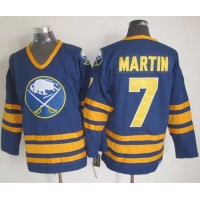 Buffalo Sabres #7 Rick Martin Navy Blue CCM Throwback Stitched NHL Jersey