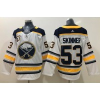 Adidas Buffalo Sabres #53 Jeff Skinner White Road Authentic Stitched NHL Jersey