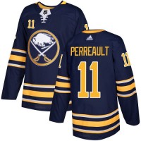 Adidas Buffalo Sabres #11 Gilbert Perreault Navy Blue Home Authentic Stitched NHL Jersey
