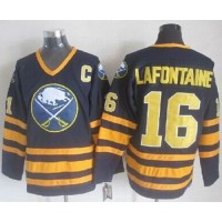 Buffalo Sabres #16 Pat Lafontaine Navy Blue CCM Throwback Stitched NHL Jersey