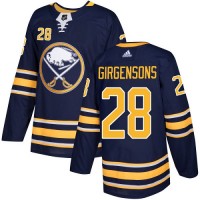 Adidas Buffalo Sabres #28 Zemgus Girgensons Navy Blue Home Authentic Stitched NHL Jersey