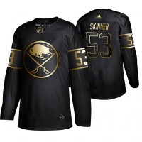 Adidas Buffalo Sabres #53 Jeff Skinner Men's 2019 Black Golden Edition Authentic Stitched NHL Jersey