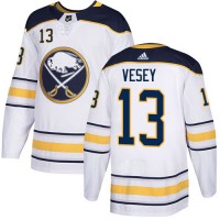 Adidas Buffalo Sabres #13 Jimmy Vesey White Road Authentic Stitched NHL Jersey