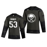 Buffalo Buffalo Sabres #53 Jeff Skinner Adidas 2019 Veterans Day Men's Authentic Practice NHL Jersey Camo