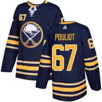 Adidas Buffalo Sabres #67 Benoit Pouliot Navy Blue Home Authentic Stitched NHL Jersey