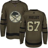 Adidas Buffalo Sabres #67 Benoit Pouliot Green Salute to Service Stitched NHL Jersey