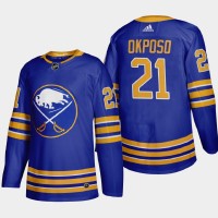 Buffalo Buffalo Sabres #21 Kyle Okposo Men's Adidas 2020-21 Home Authentic Player Stitched NHL Jersey Royal Blue