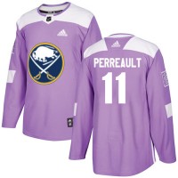 Adidas Buffalo Sabres #11 Gilbert Perreault Purple Authentic Fights Cancer Stitched NHL Jersey