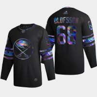 Buffalo Buffalo Sabres #68 Victor Olofsson Men's Nike Iridescent Holographic Collection NHL Jersey - Black