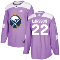 Adidas Buffalo Sabres #22 Johan Larsson Purple Authentic Fights Cancer Stitched NHL Jersey