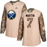 Adidas Buffalo Sabres #7 Rick Martin Camo Authentic 2017 Veterans Day Stitched NHL Jersey