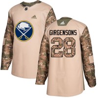 Adidas Buffalo Sabres #28 Zemgus Girgensons Camo Authentic 2017 Veterans Day Stitched NHL Jersey