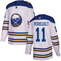 Adidas Buffalo Sabres #11 Gilbert Perreault White Authentic 2018 Winter Classic Stitched NHL Jersey