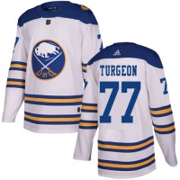 Adidas Buffalo Sabres #77 Pierre Turgeon White Authentic 2018 Winter Classic Stitched NHL Jersey