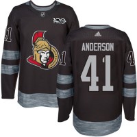 Adidas Ottawa Senators #41 Craig Anderson Black 1917-2017 100th Anniversary Stitched NHL Jersey