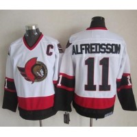 Ottawa Senators #11 Daniel Alfredsson White CCM Throwback Stitched NHL Jersey